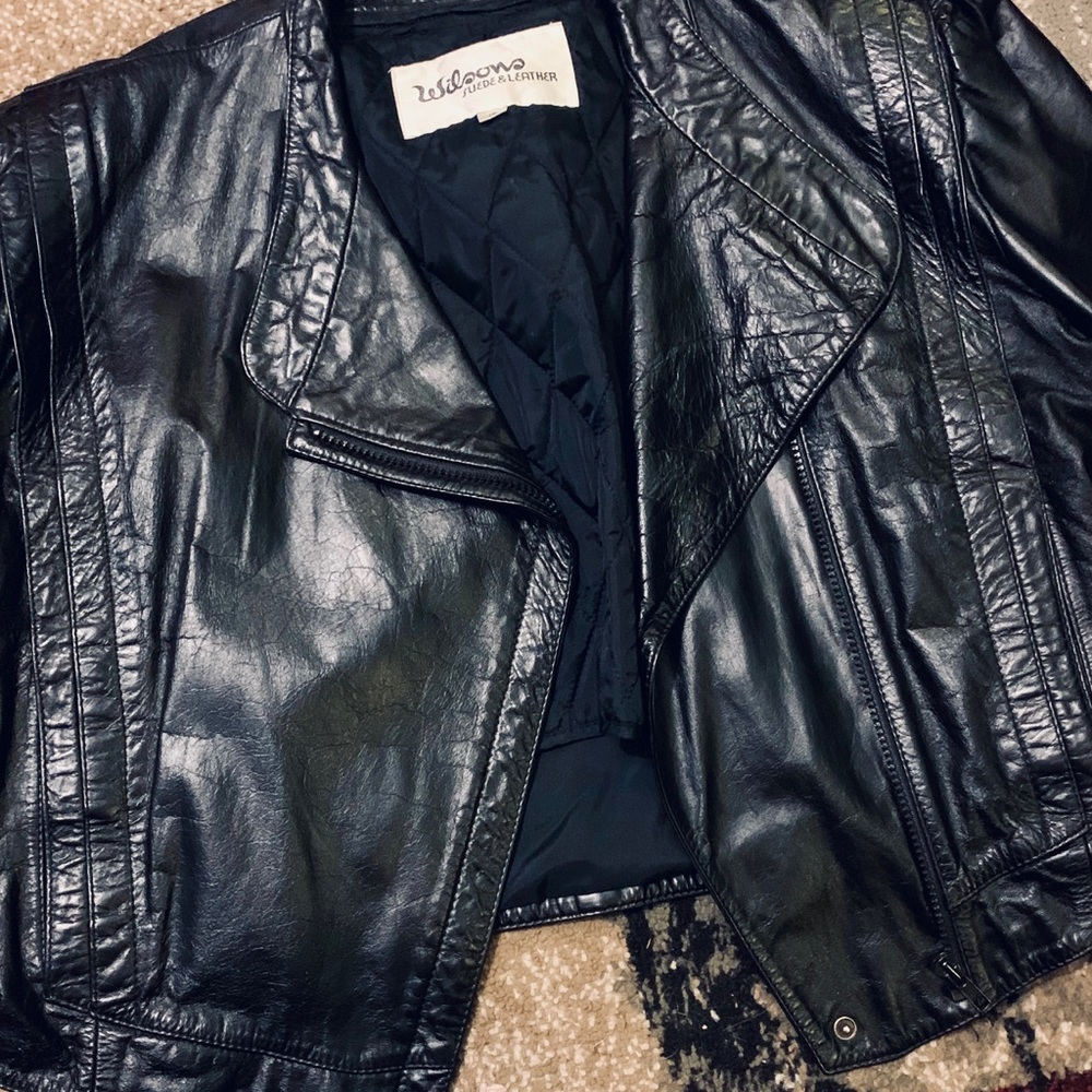 Women’s leather motorcycle jacket - Picture 2 of 2